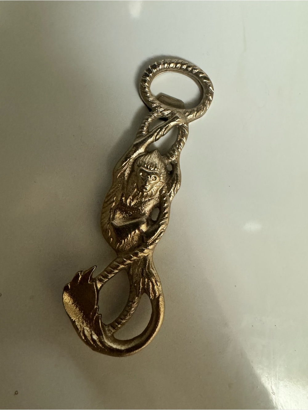 Anthropologie Brass Monkey Bottle Opener - Gold Tone